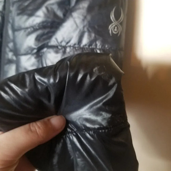 Spyder Black Puffer Jacket Lightweight M - Picture 7 of 12